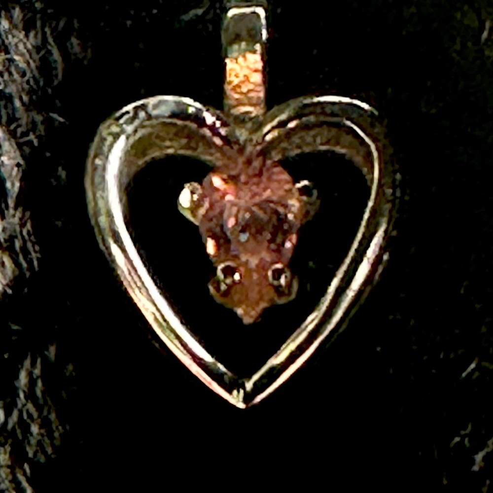 Vintage 925 marked faceted birthstone charm